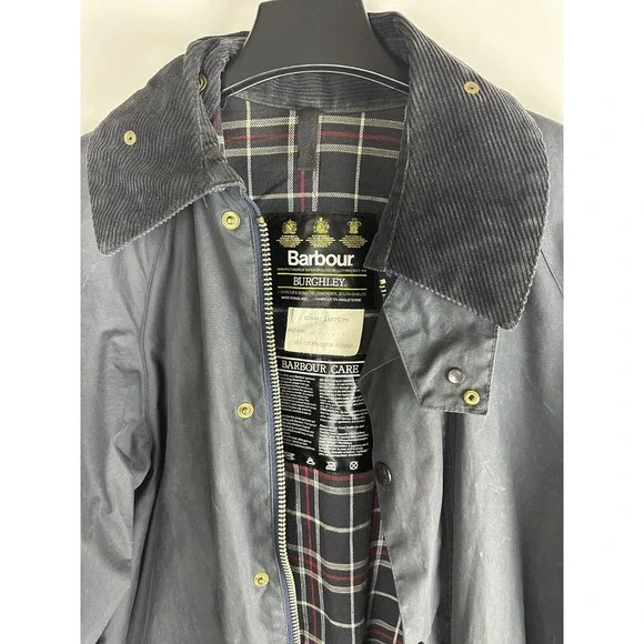 Vintage Barbour Burghley A170 Long Jacket Mens C42 Wax Equestrian Trench Coat - Picture 7 of 16